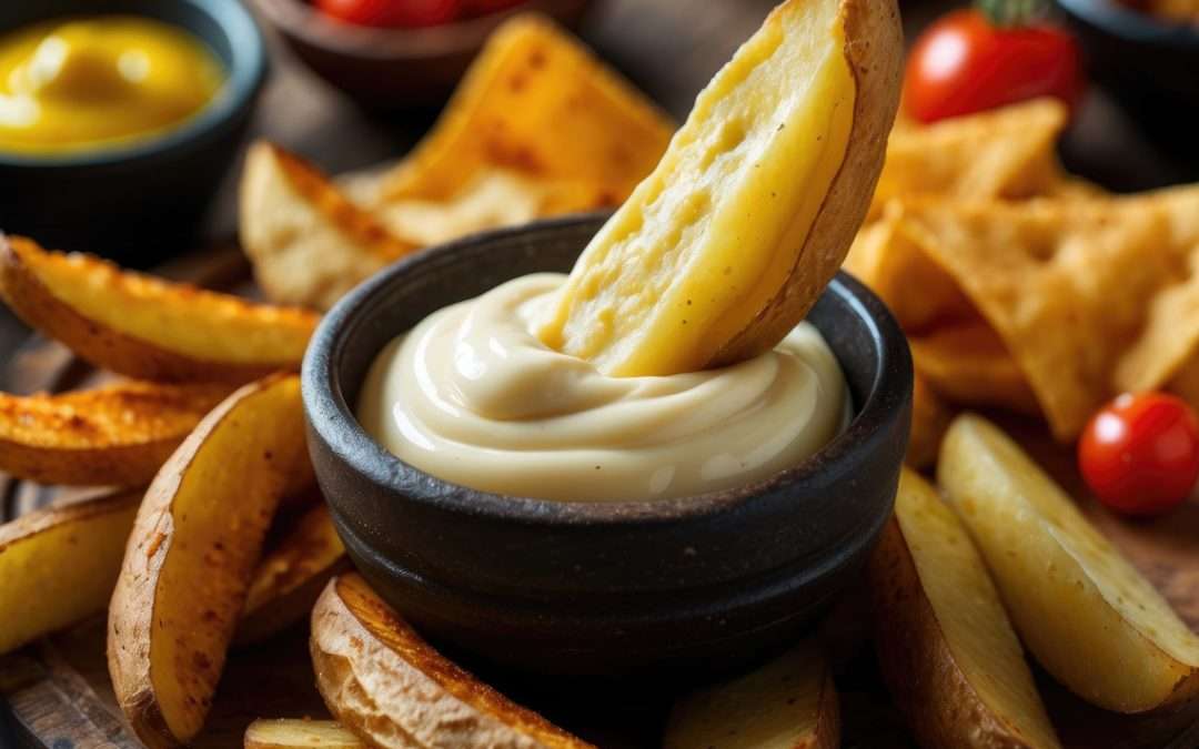 Bovril Mustard Mayonnaise and Crispy Potato Wedges